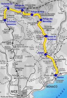 Itinéraire Traversée du Mercantour